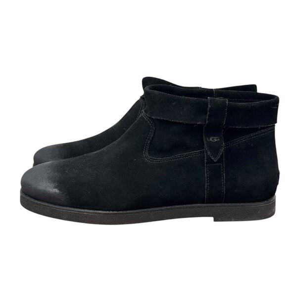 UGG Shoes - UGG Josefene Cuff Suede Ankle Boot SZ 11 Womens Black Comfort Slouchy Distressed